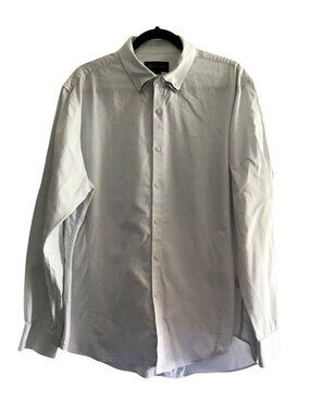 INTERNATIONAL CONCEPTS- MENS LIGHT GREY LONG SLEEVE BUTTON-DOWN SIZE X-LARGE
